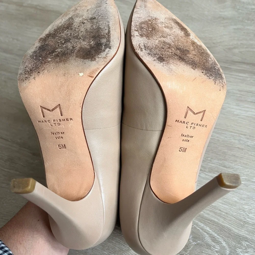 Marc Fisher LTD Tan Leather Pumps Women's SZ 5